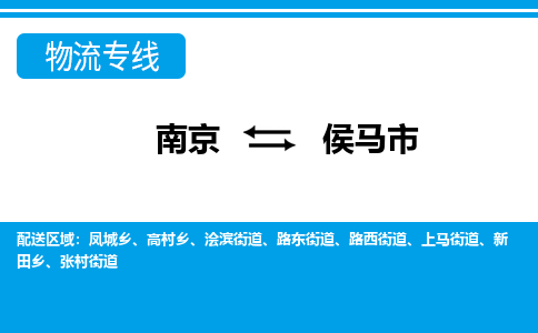 南京到侯马市的物流-南京到侯马市物流几天能到