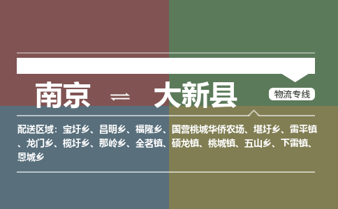 南京到大新县物流公司-南京到大新县专线（今日/报价）