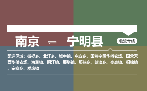 南京到宁明县物流公司-南京到宁明县专线（今日/报价）