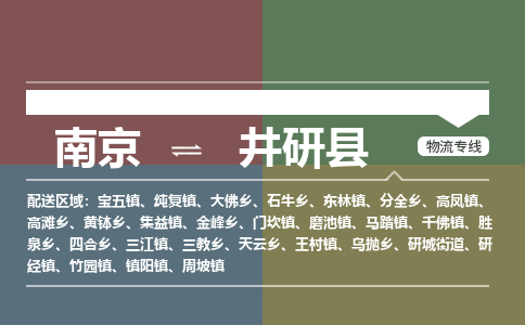 南京到井研县物流公司-南京到井研县专线（今日/报价）