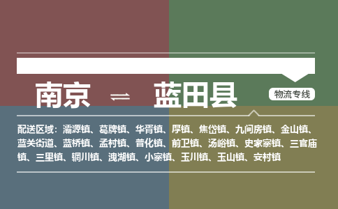 南京到蓝田县物流公司-南京到蓝田县专线（今日/报价）