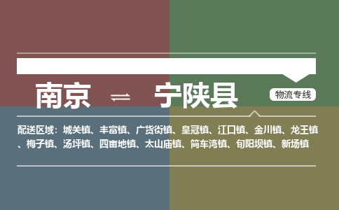 南京到宁陕县物流公司-南京到宁陕县专线（今日/报价）